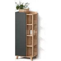 Livinity® Midischrank, Anthrazit, Sonoma Eiche, 8 Fächer, Rechteckig, 50x128x35
