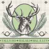 Mank Serviette Airlaid Halali, 40 x 40 cm, 50 Stück - Hirsch Jagdruf