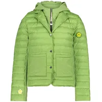 Cartoon Steppjacke mit abnehmbarer Kapuze in Forest Green | Gr.: 38