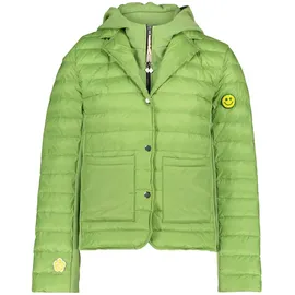 Cartoon Steppjacke mit abnehmbarer Kapuze in Forest Green | Gr.: 38