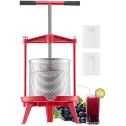 VEVOR Obstweinpresse Manuelle Presse Edelstahl 14L Apfelmühle mit T-Griff