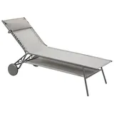 Lafuma Hohe Sonnenliege Miami II Batyline® Duo Grau Galet