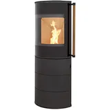 H&M Kaminofen Citro 2.0 schwarz oval 6kw Schwedenofen Holzofen schmal kompakt