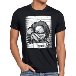 style3 Print-Shirt Herren T-Shirt Chucky 1988 halloween horror puppe schwarz XL