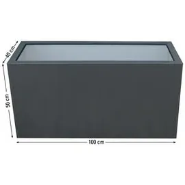 Palatino Lotte Pflanzkübel 100 x 40 x 50 cm Anthrazit