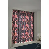 ADAM Audio Vorhang ADAM "Eden" Gr. 1, bunt (pink, dunkelblau), B:145cm H:145cm, Jacquard, Baumwolle (Bio-Baumwolle), Gardinen, aus 100% Bio-Baumwolle