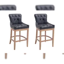 CLP Barhocker Lakewood 2er Set gepolstert  schwarz