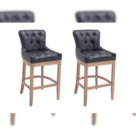 CLP Barhocker Lakewood 2er Set gepolstert  schwarz