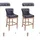 CLP Barhocker Lakewood 2er Set gepolstert  schwarz