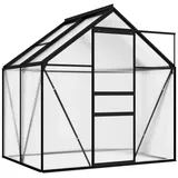 vidaXL Gewächshaus Alu anthrazit HKP 4 mm 2,47 m2