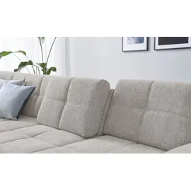 Möbel Kraft Wohnlandschaft Mikrofaser 3-Sitzer Grau
