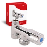 SANITOP-WINGENROTH Eckfix | chrom | mit Geräteanschluss | Anschluss: 3/8 x 3/8 x 3/4 Zoll | Rückflussverhinderer | für nachträglichen Anschluss von Wasch- oder Spülmaschine | Messing | 17009 3