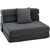 Schlafsessel 2 in 1 Klappbar Schlafsofa mit Schlaffunktion, Kissen, Cord-Optik
