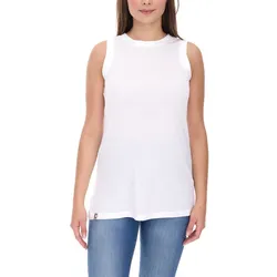 COURSE Damen Long-Top Rundhals-Shirt Sommer-Top Tank-Top Freizeit-Shirt 900789 Weiß - M