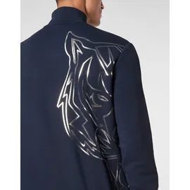 Plein Sport Sweatjacke Tiger Blau/Silber XL