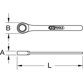 KS Tools Edelstahl Einringschlüssel 55 mm