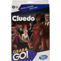 Hasbro Gaming Cluedo Grab and Go Spiel, tragbares Spiel für 3-6 Spieler, Reisespiel für Kinder
