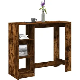 vidaXL Bartisch mit Regal 124 x 46 x 103,5 cm Braun