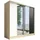 A&J MöbelLand Schiebetürenschrank DUO 200 x 215 x 59,5 cm Weiß/Schwarz