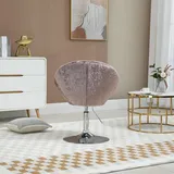 Svita Havanna Sessel Lounge Clubsessel Drehsessel Samt Retro champagner rose