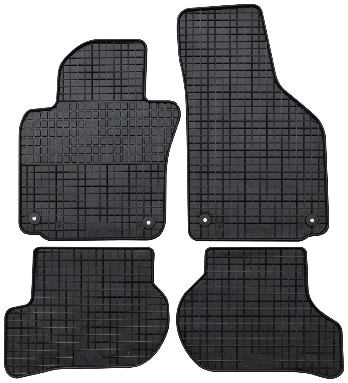 PETEX Fußmattensatz schwarz - vorbereitet für Befestigungssystem  VW 61110