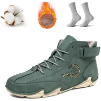 UERSUR Bergexperten Schuhe,Feelfree BarfußSchuhe,BarfußSchuhe Winter-Wärme,Komfort,Wasserdicht,rutschfest (Green, Erwachsene, Herren, 43, Numerisch, EU Schuhgrößensystem, M) - 43 EU
