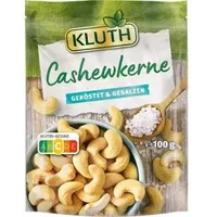 Kluth Cashewkerne ganze Nüsse, geröstet und gesalzen, 100g