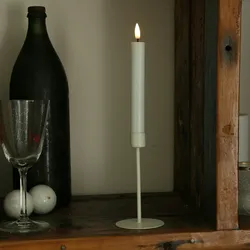 Stabkerzenhalter Kerzenständer Tafelkerzenhalter H: 14cm weiß