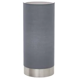 Eglo LED Tischleuchte PASTERI grau nickel E27 max. 40W mit Touchfunktion