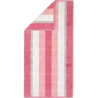 CAWÖ Noblesse Stripe Handtuch 50 x 100 cm altrosa