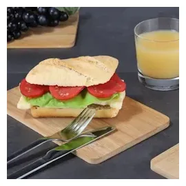 Gravidus 3er Set Bambusbrettchen Frühstücksbretter Schneidebrett
