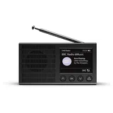 DAB Plus Radio Klein | Bluetooth Wiederaufladbares Digitalradio | LCD, 40+ Voreinstellungen | Doppelwecker, Radio DAB Plus, Digital UKW | Steckdosen Radio mit Bluetooth | MAJORITY Eddington