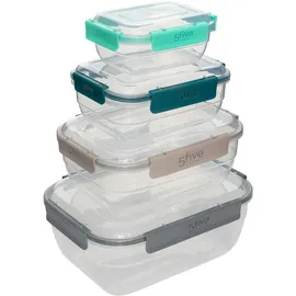 5five simply smart Aufbewahrungsbox KLIC 1,3 l 4-tlg. transparent