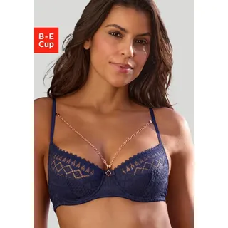 LASCANA Balconnet-BH Nina mit Bügel, mit abnehmbarem Kettenaccessoire, sexy Dessous blau 95