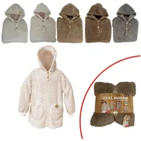 Antonio Kuschel Hoodie Teddy Braun Oversize