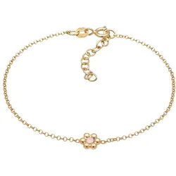 Elli Blüte Flower Kristall 925 Silber Armbänder & Armreife   Damen 