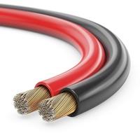 Sonero 30 Meter 2x0,75mm2 CCA Lautsprecherkabel/Boxenkabel, Farbe: rot/schwarz, 30