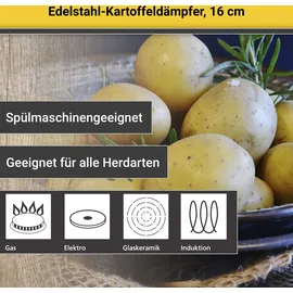 Krüger Kartoffeldämpfer 16 cm Edelstahl