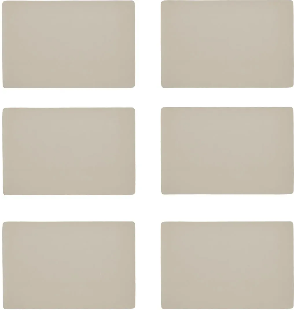 Platzset ZELLER PRESENT Platzsets Gr. Kunstleder, beige (creme) Platzsets Kunstleder, metallic, 30x45 cm