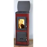 Dauerbrandofen MILANOII 5,5kW H890xB378xT316mm, rot