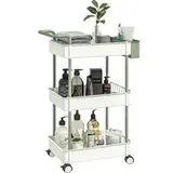 Homcom Küchenwagen weiß Polypropylen B/H/L: ca. 29,4x50x77 cm, - weiß