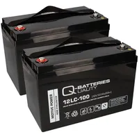 Q-Batteries Akku kompatibel E-Mobile E-Scooter Mobilis 2x 12V 100Ah