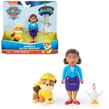 Spin Master PAW PATROL Hero Pups – Actionfiguren-Set mit 1 Rubble Hundefigur, 1 Bürgermeisterin Gutherz Figur und 1 Henrietta Hühner Figur,