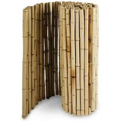 KARAT Bambus-Sichtschutzzaun - Vollrohr - Sichtschutz für Balkon, Terrasse oder Garten - Robust und witterungsbeständig (100 x 250 cm, Natur)