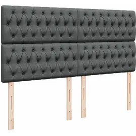 vidaXL Boxspringbett 180 x 200 cm Dunkelgrau