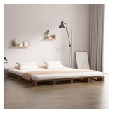 vidaXL Palettenbett Honigbraun 140x190 cm Massivholz Kiefer