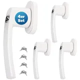 monzana Monzana® Fenstergriffe 4er Set Aluminium weiß