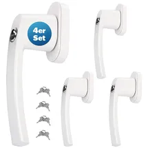 monzana Monzana® Fenstergriffe 4er Set Aluminium weiß