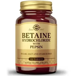Betaine Hydrochloride with Pepsin 100 Tablets