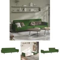 The Living Store - Schlafsofa 2-Sitzer Dunkelgrün Samt - Sofas - Grün